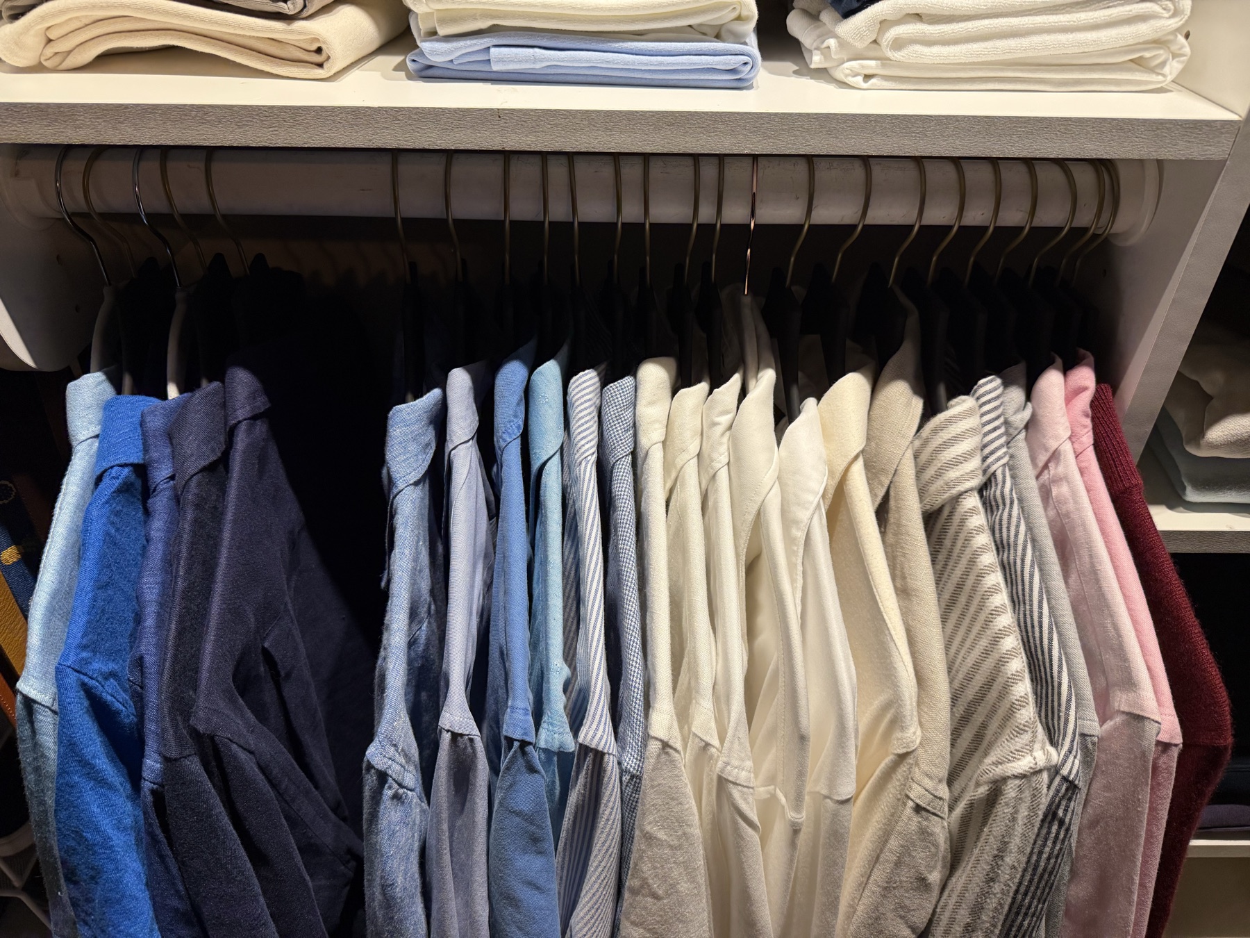 Closet organization detail